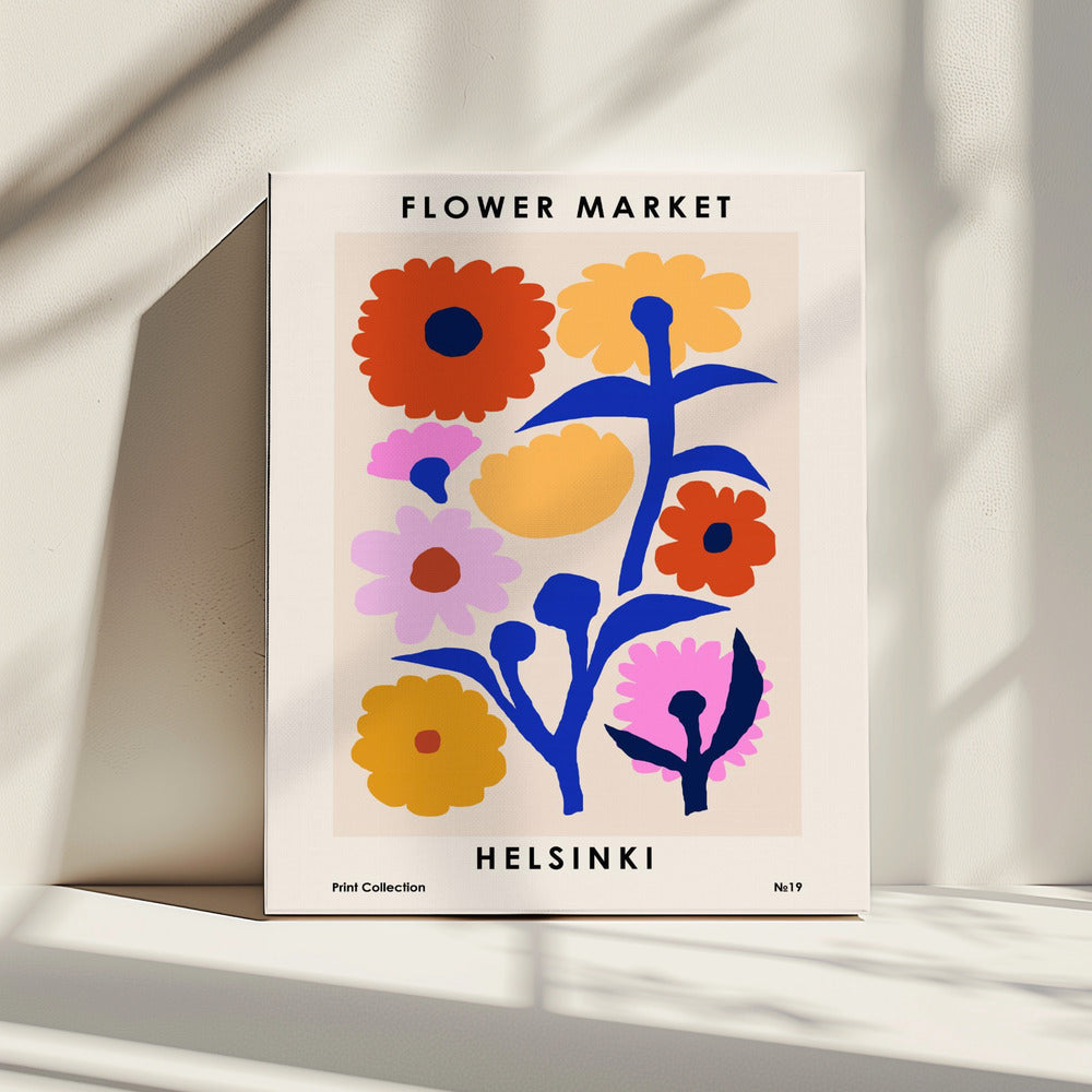 Blumenmarkt. Helsinki | Leinwand