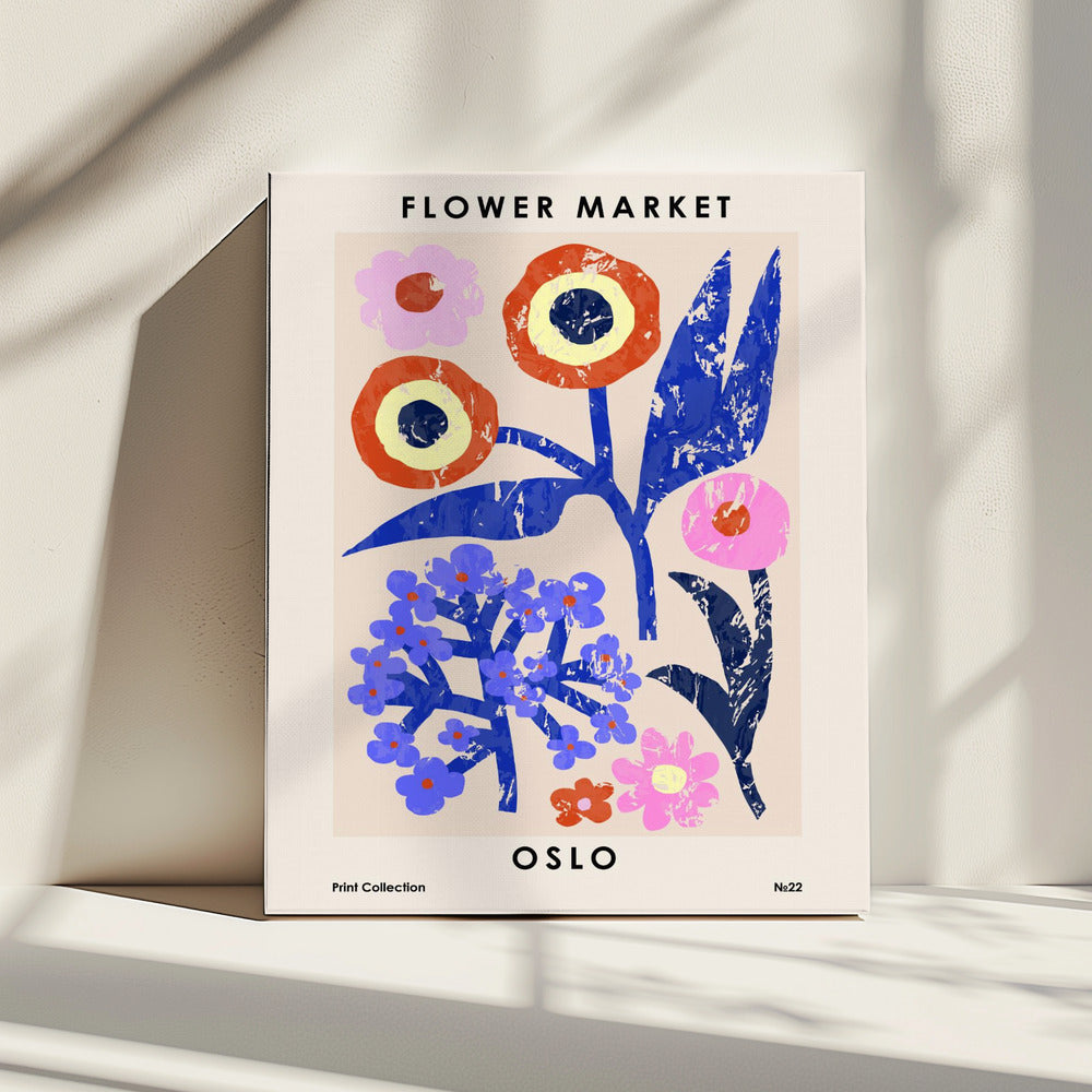 Blumenmarkt. Oslo | Leinwand
