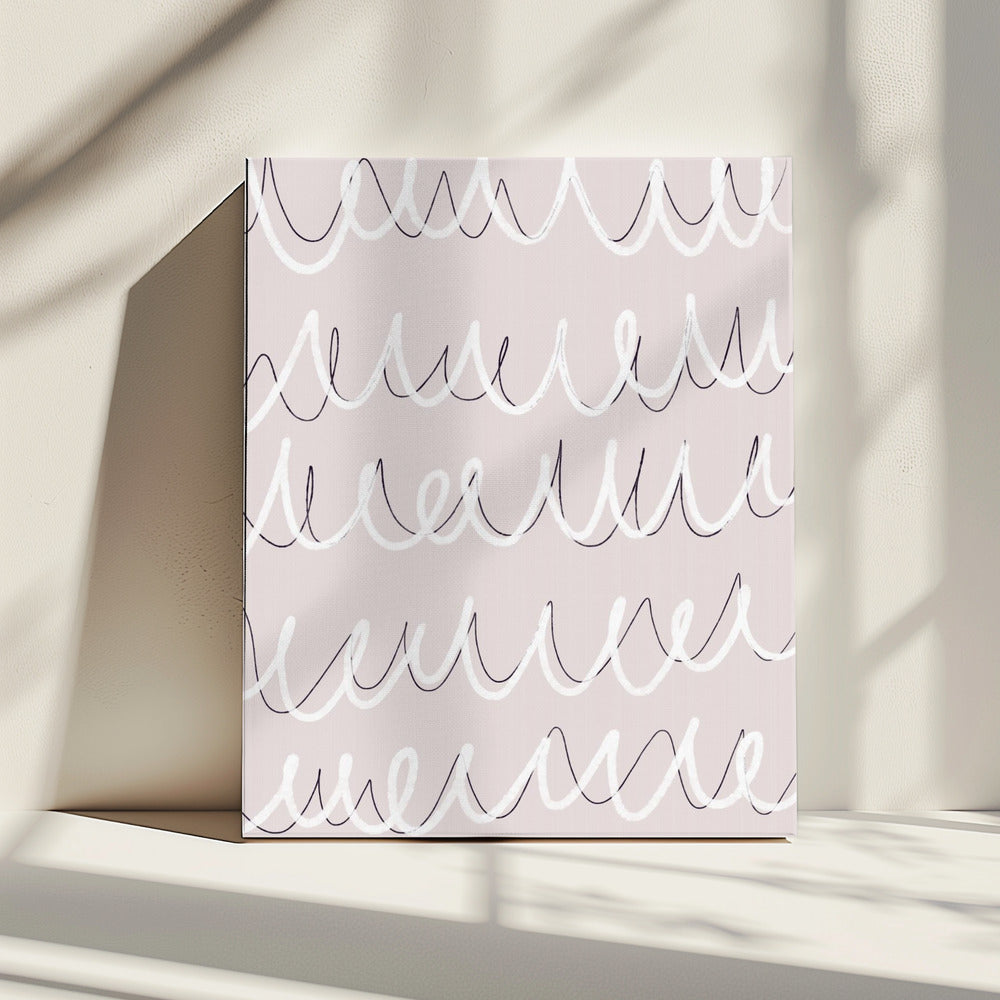 Geschwungene Doodle-Wellen | Leinwand