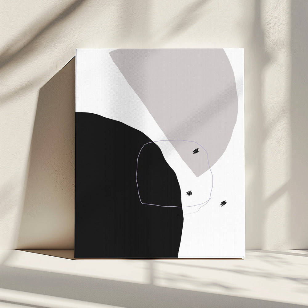 Kräftige schwarze und graue Formen | Leinwand