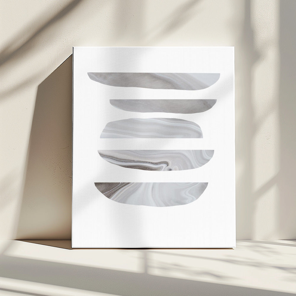 Minimalistische Marmormuster in Neutral | Leinwand
