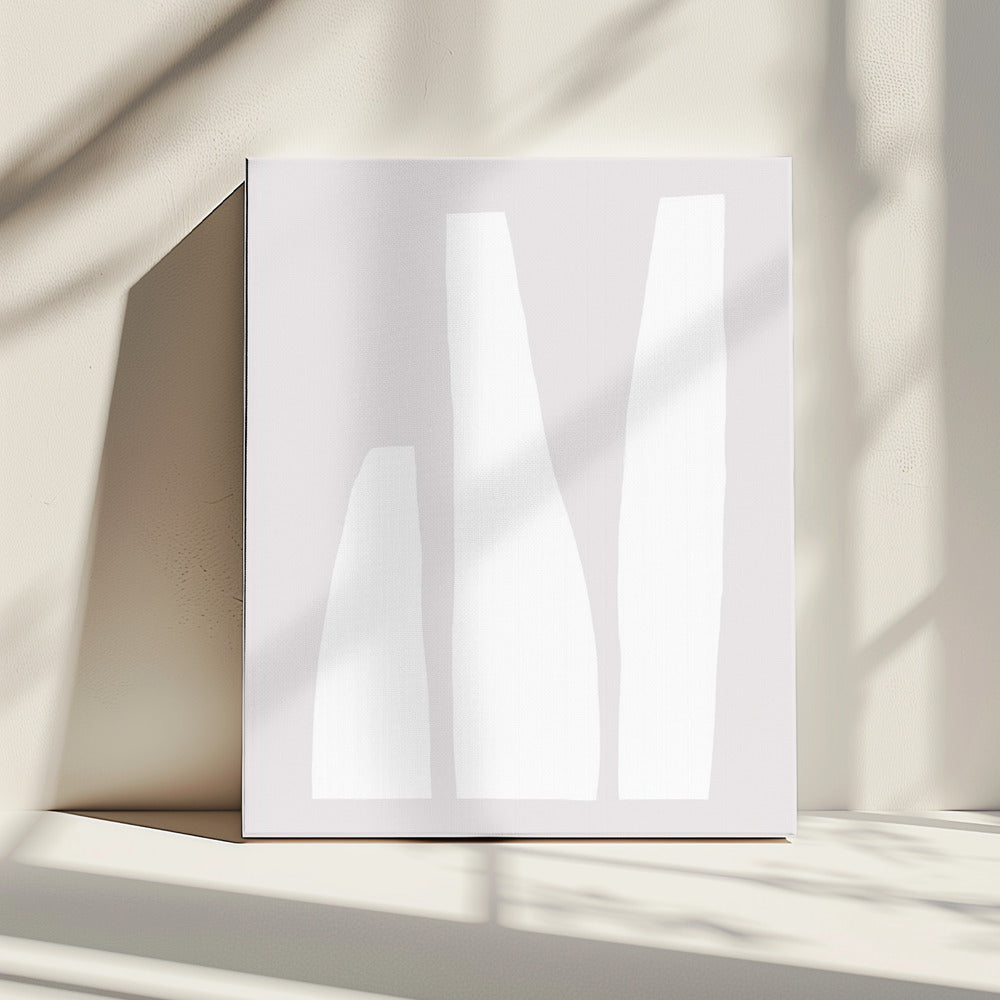 Minimalistische weiße Formen | Leinwand