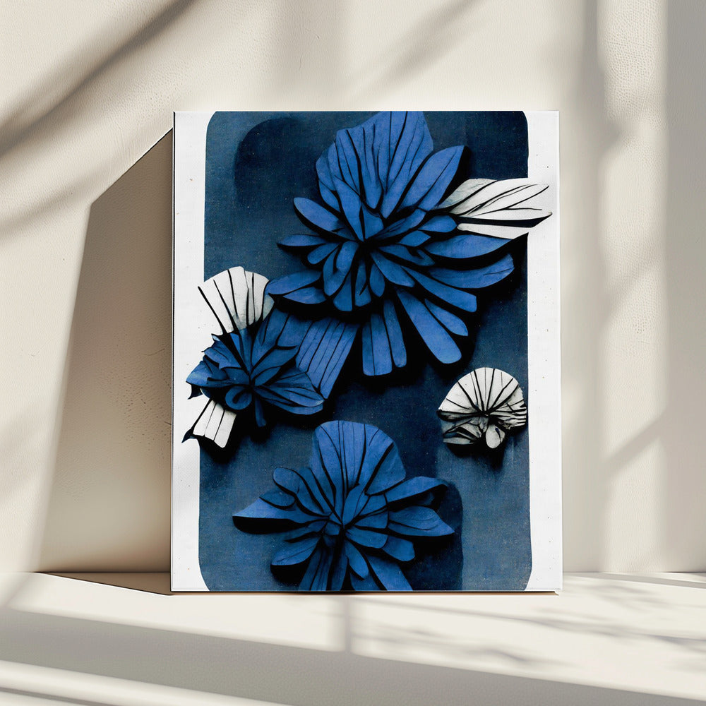 Blaue Blütentiefe | Leinwand