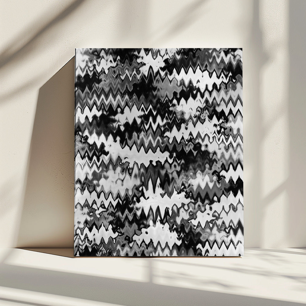 Zickzack Monochrom | Leinwand