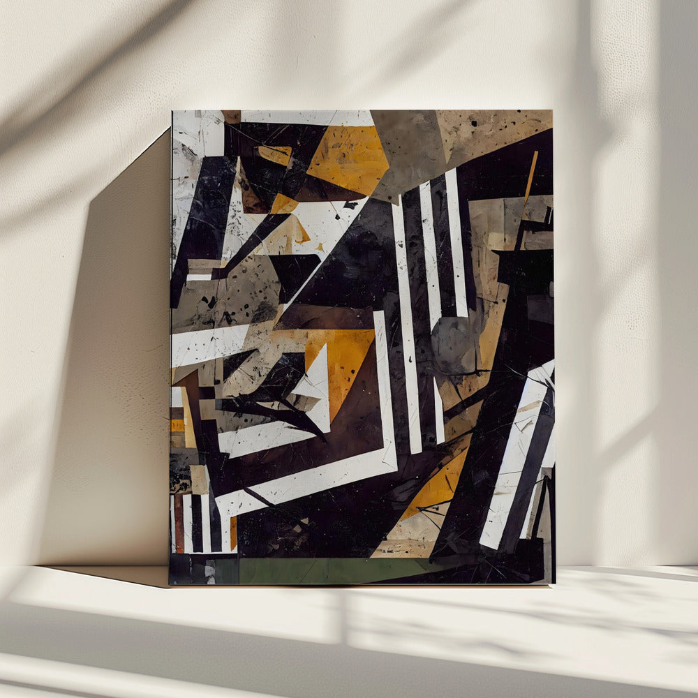 Geometrischer Wandteppich | Leinwand