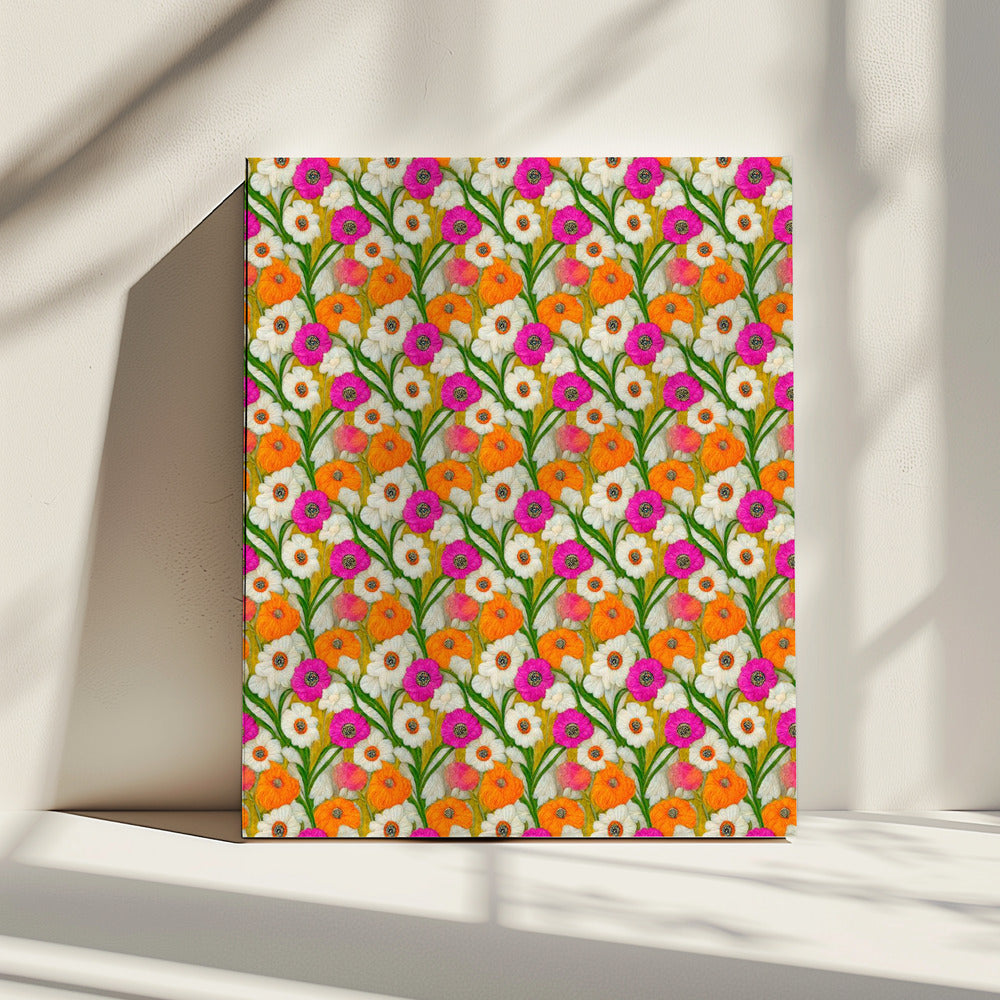 Floral Harmony Quilt | Leinwand