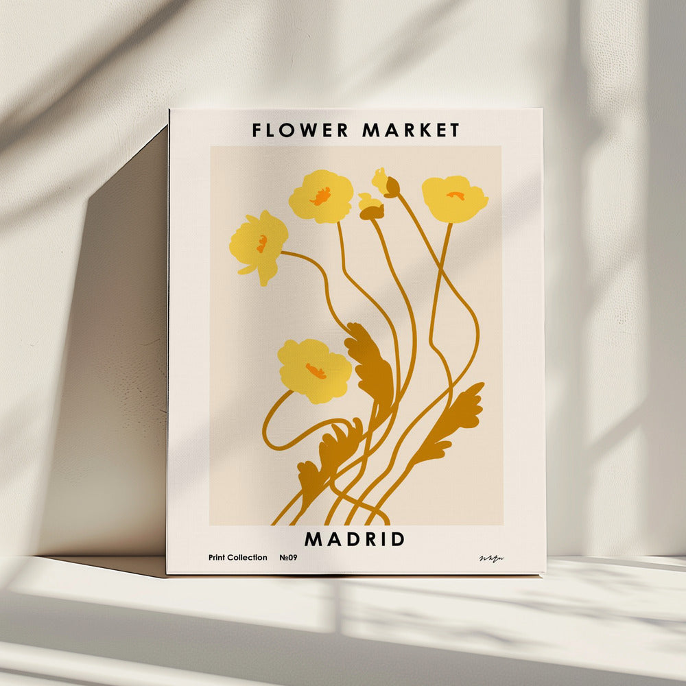 Blumenmarkt. Madrid | Leinwand
