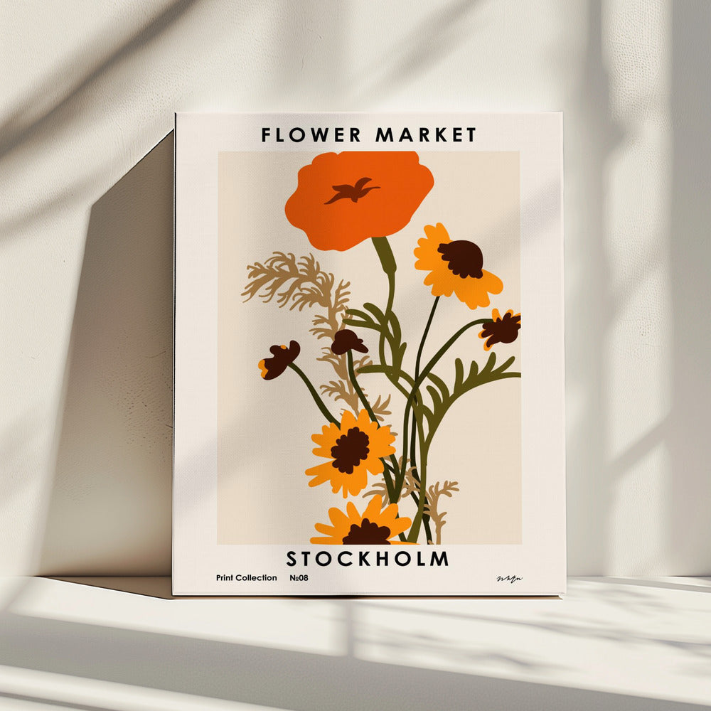 Blumenmarkt. Stockholm | Leinwand