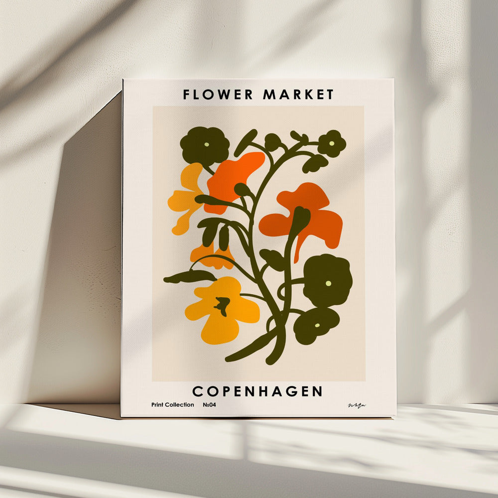 Blumenmarkt. Kopenhagen | Leinwand