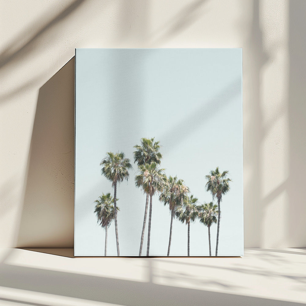 Blaue Palmen | Leinwand