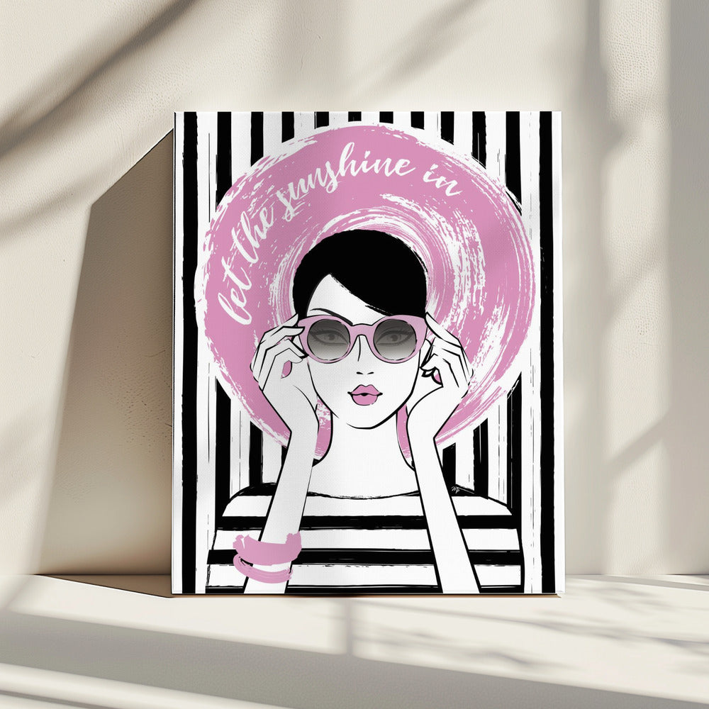 Rosa Sonnenbrille Vibe | Leinwand