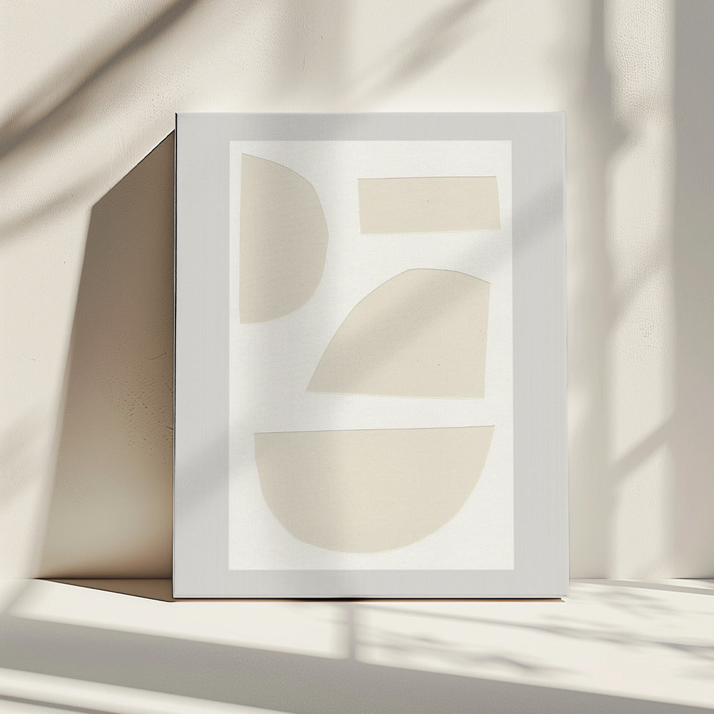 Geometrische Formen in einer monochromen Palette | Leinwand