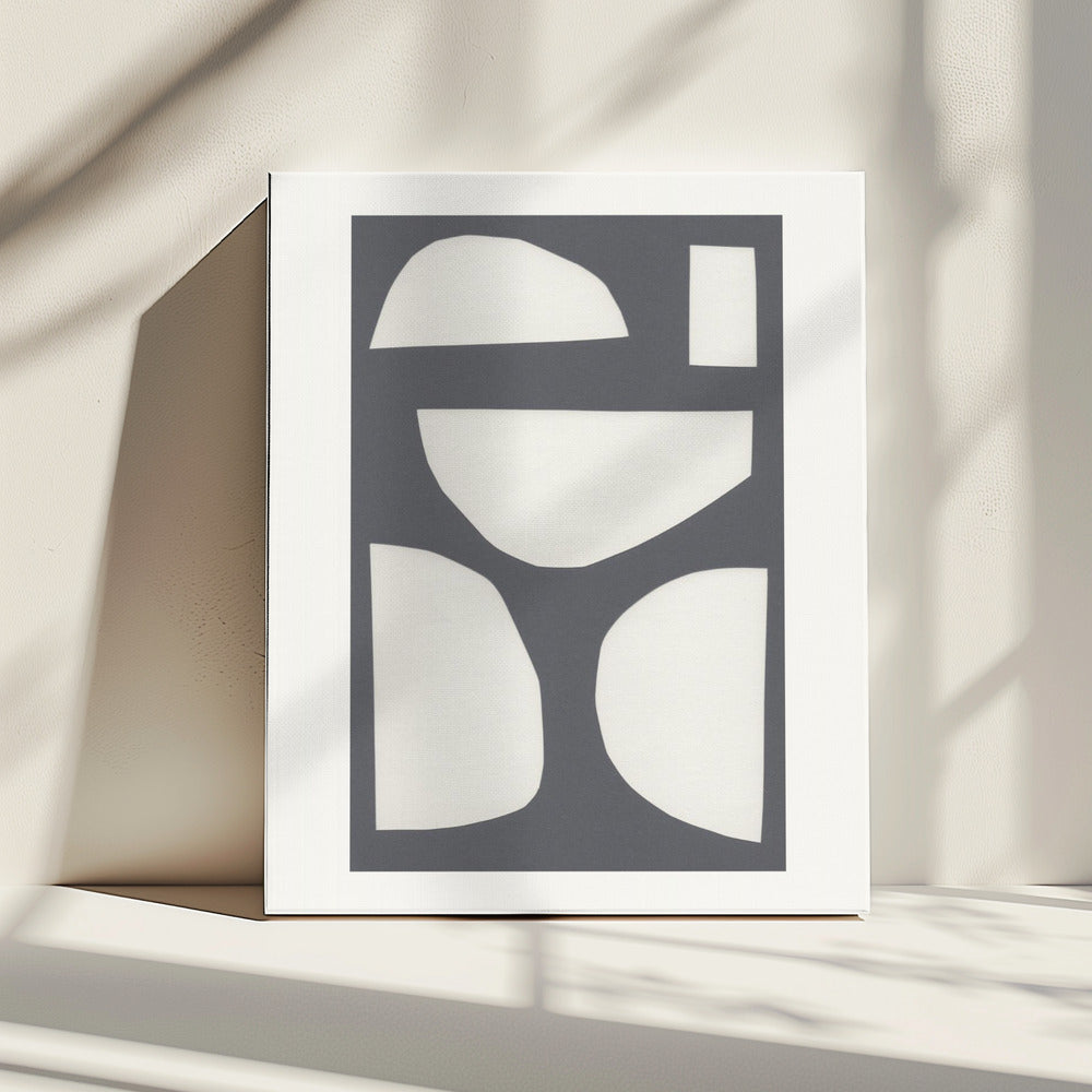 Geometrische Formen in einer monochromen Palette | Leinwand