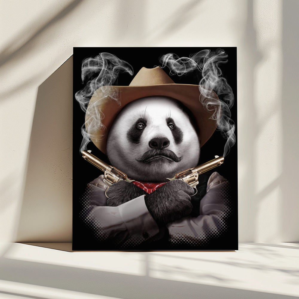 Panda Crossgun | Leinwand