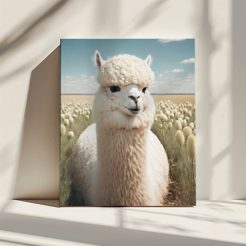 Blühendes Lama | Leinwand