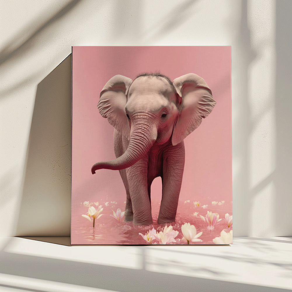 Elefant in Blüten | Leinwand