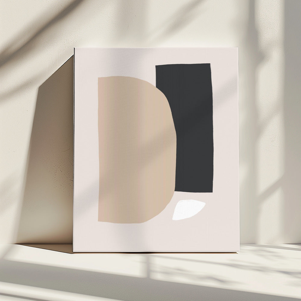 Geometrische Formen in neutralen Tönen | Leinwand