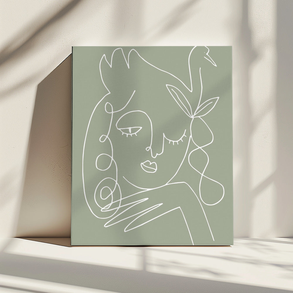 Frau Grün | Leinwand
