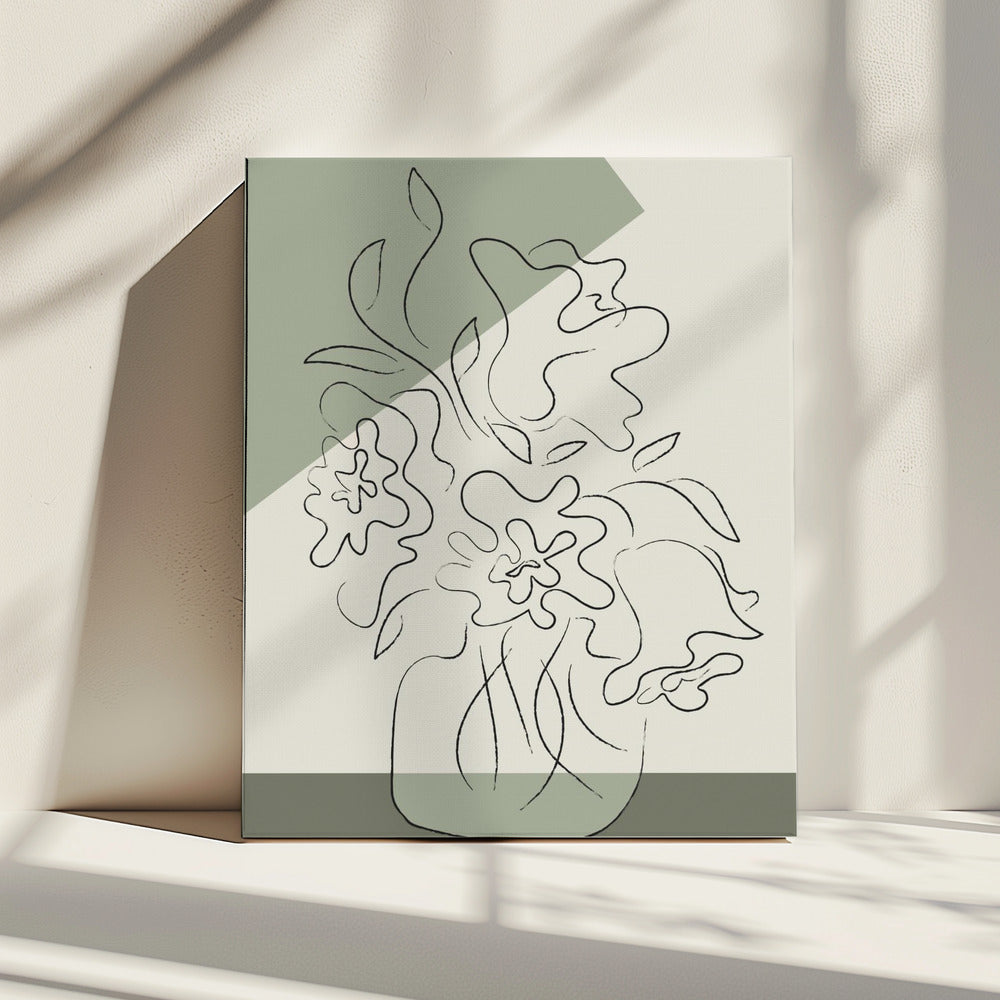 Blume Grün | Leinwand