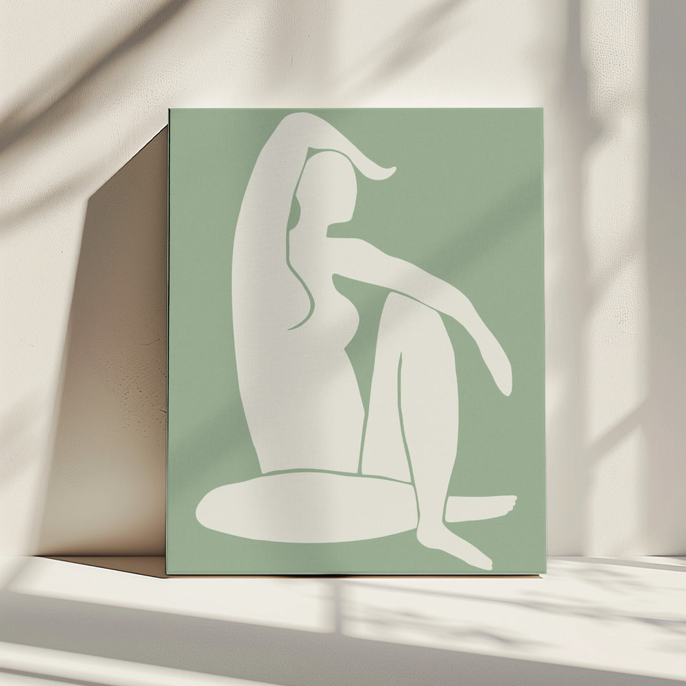Figur Matisse Stil Grün | Leinwand