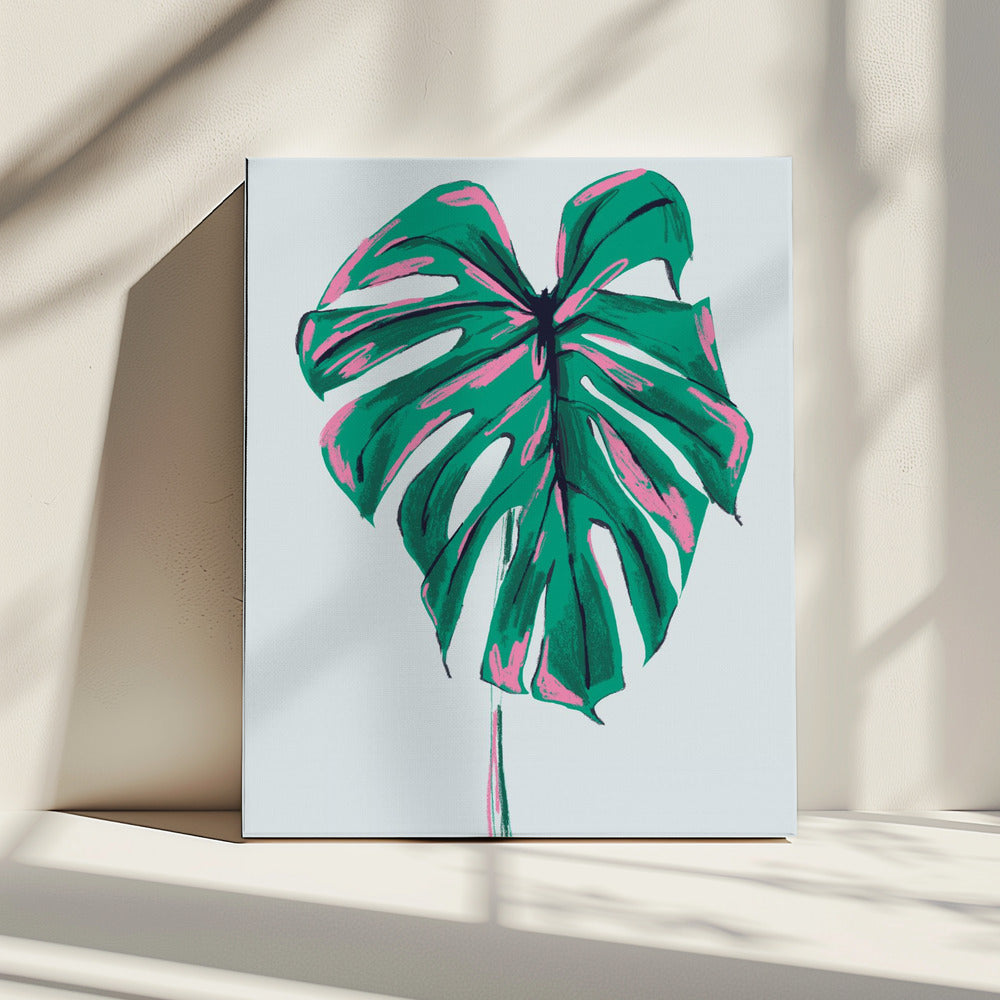 Monstera Deliciosa Licht | Leinwand