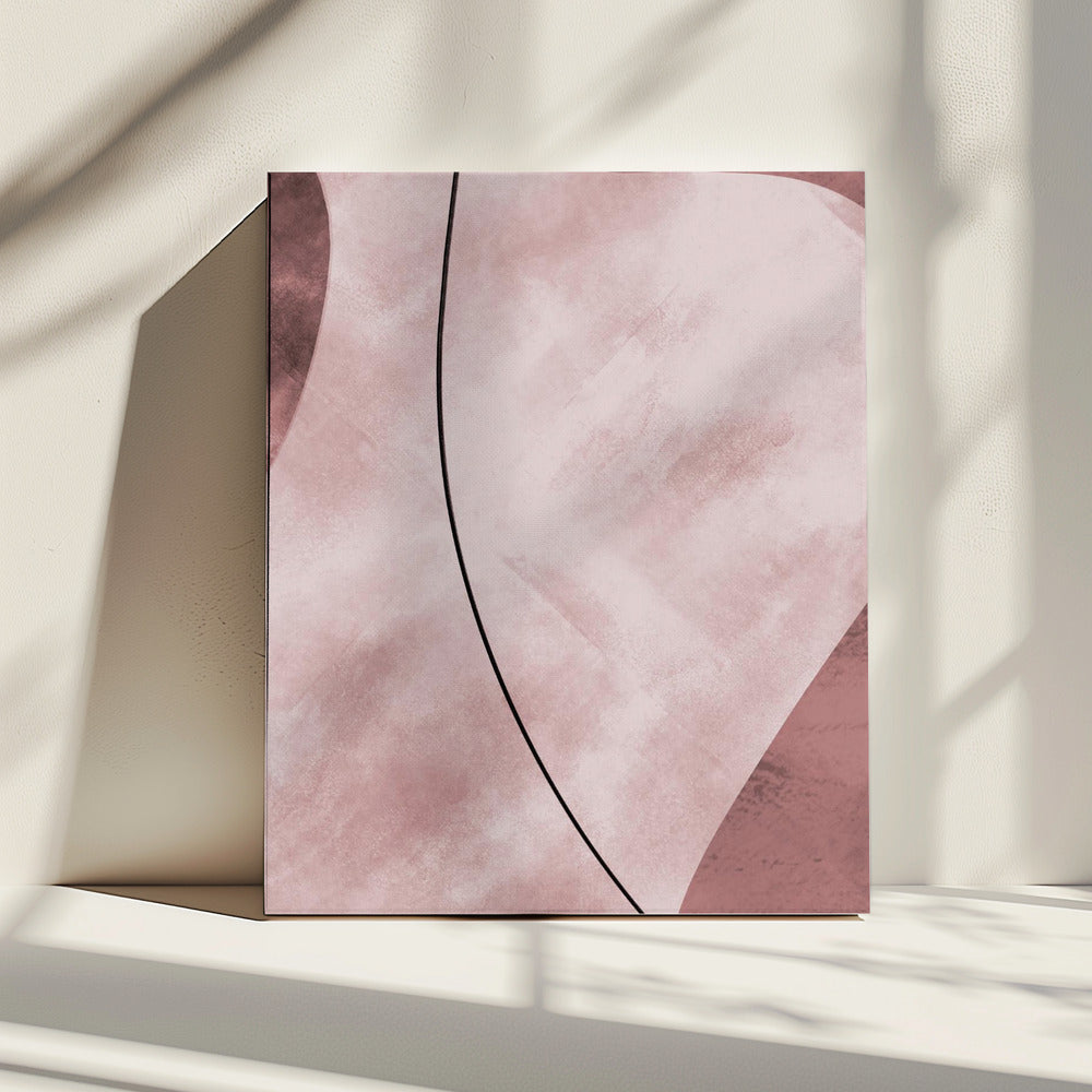 Abstrakte Formen Rosa | Leinwand