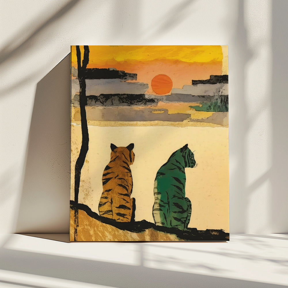 Sonnenuntergangsbegleiter | Leinwand