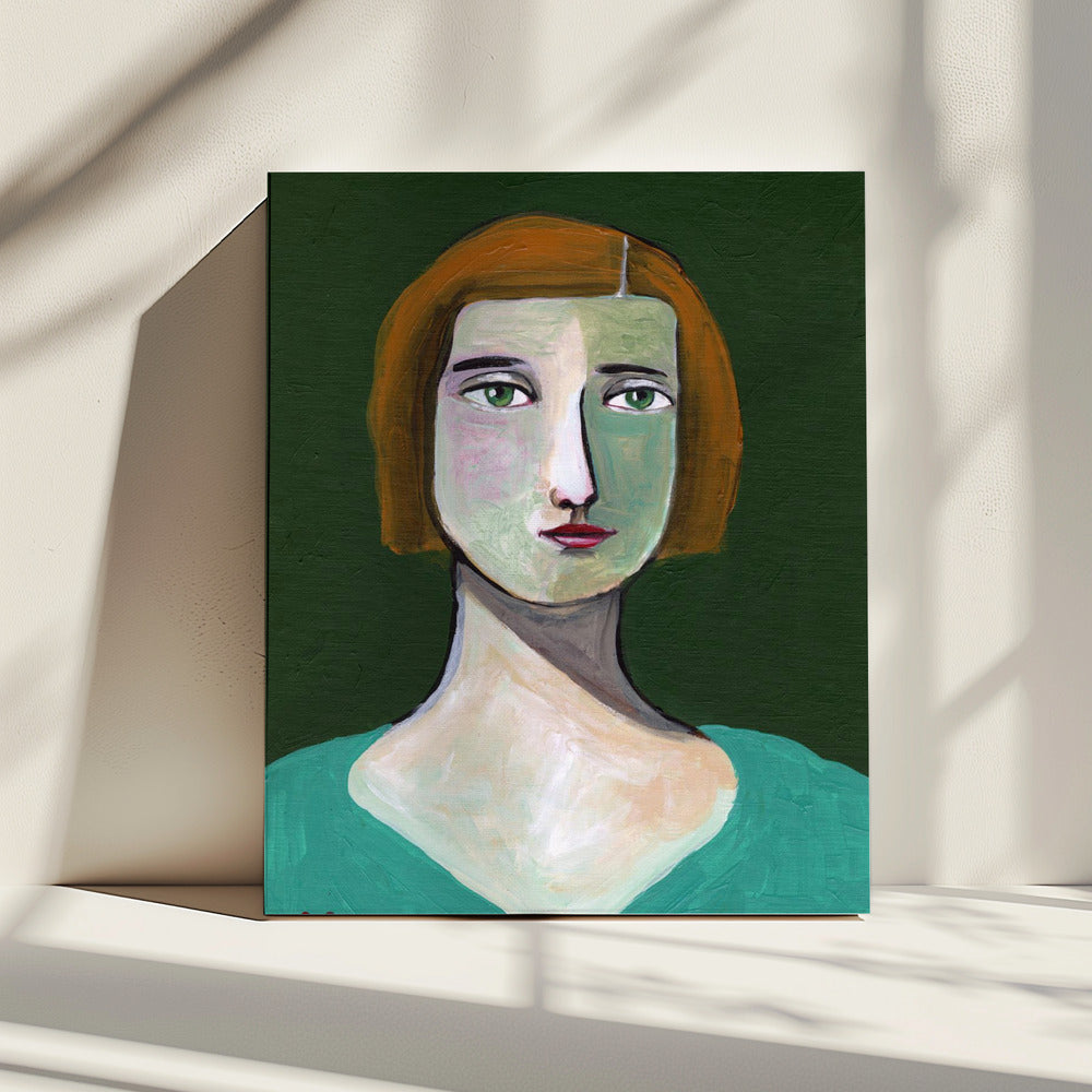 Grüne Dame | Leinwand