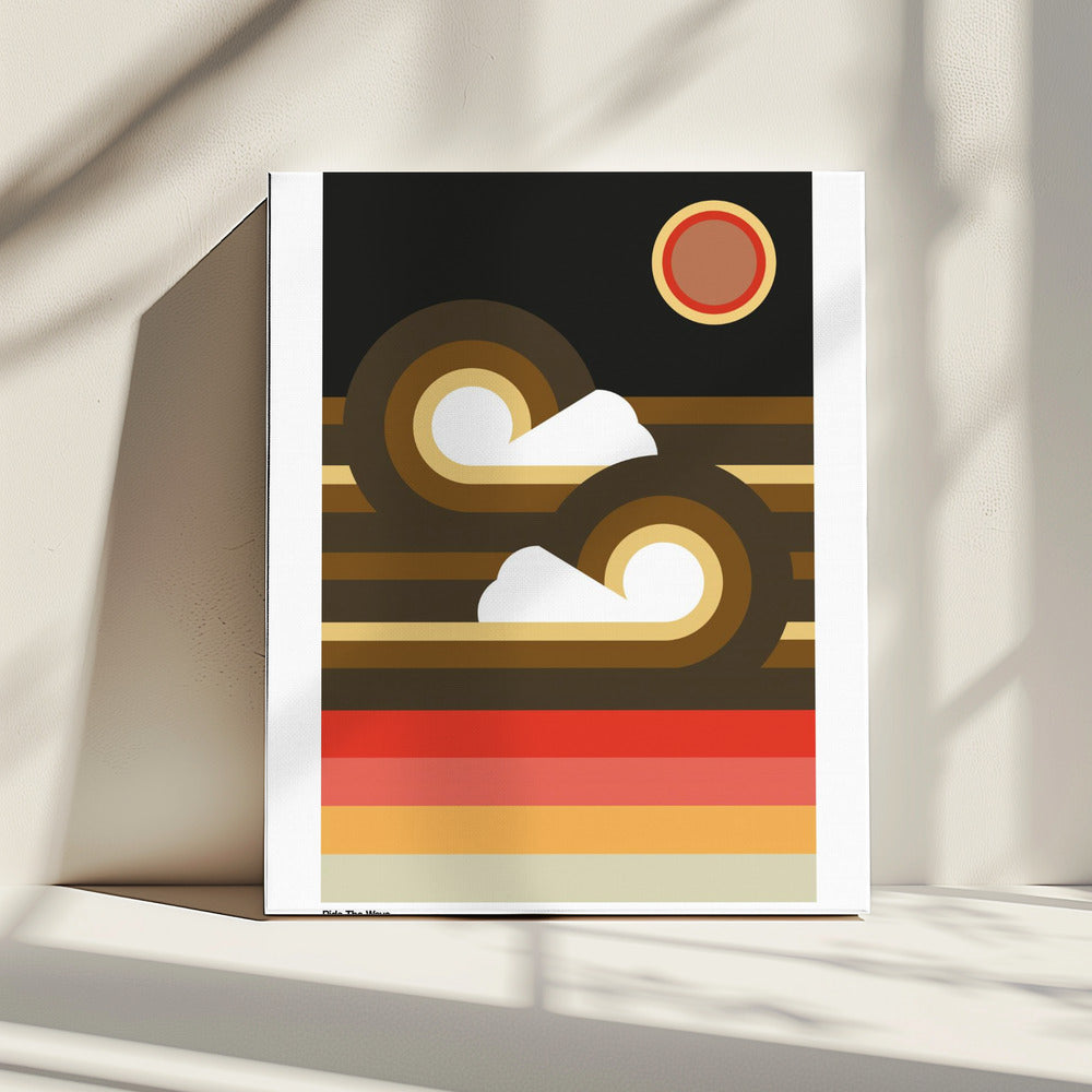 Reite die Welle Sonnenuntergang | Leinwand