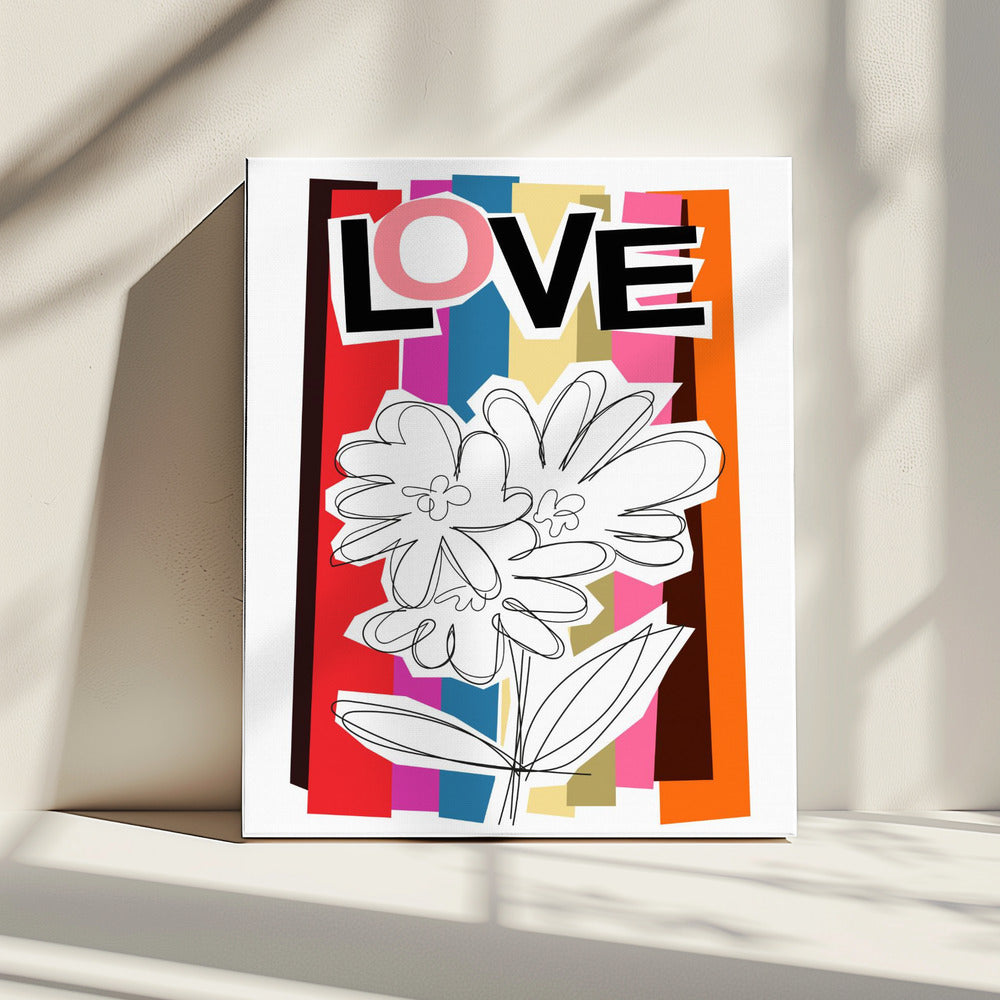 Scribble Flower Sommerfrüchte | Leinwand