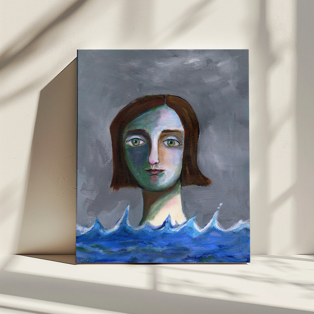 Schwimmendes Mädchen | Leinwand