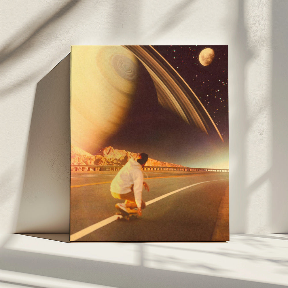 Weltraum-Sk8er | Leinwand