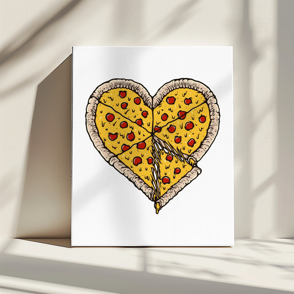 Ich liebe Pizza | Leinwand