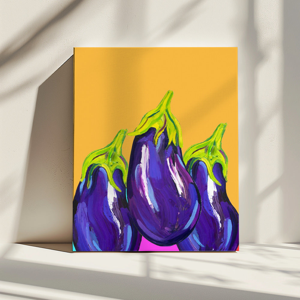 Groovy Aubergines | Leinwand