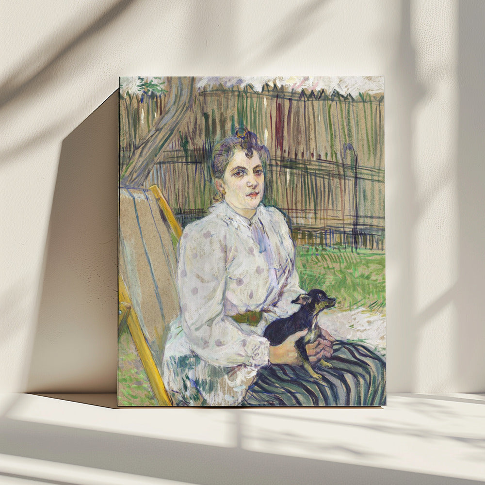 Dame mit Hund (1891) | Leinwand
