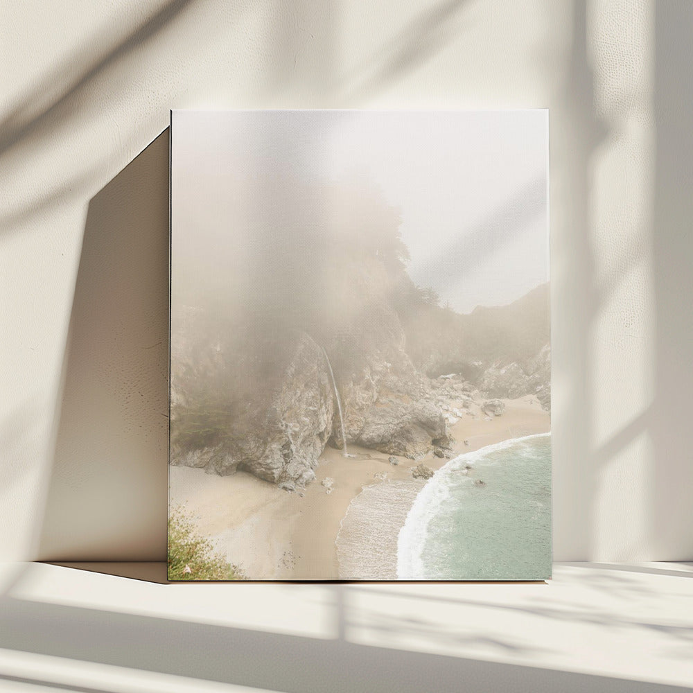 Misty Coastal Haven | Canvas