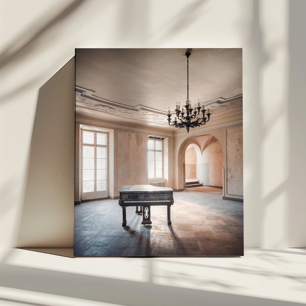 Klavier in einem verlassenen Schloss | Leinwand