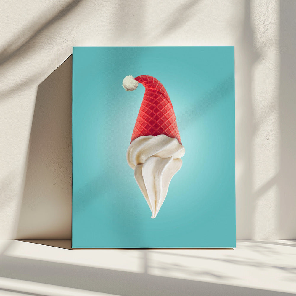 Weihnachtsmänner Creme | Leinwand