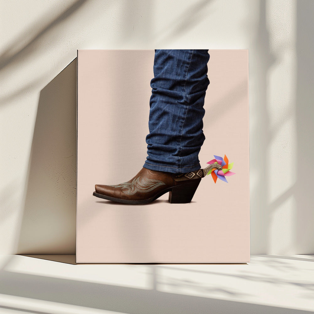 Nicht ernst gemeinter Cowboy | Leinwand