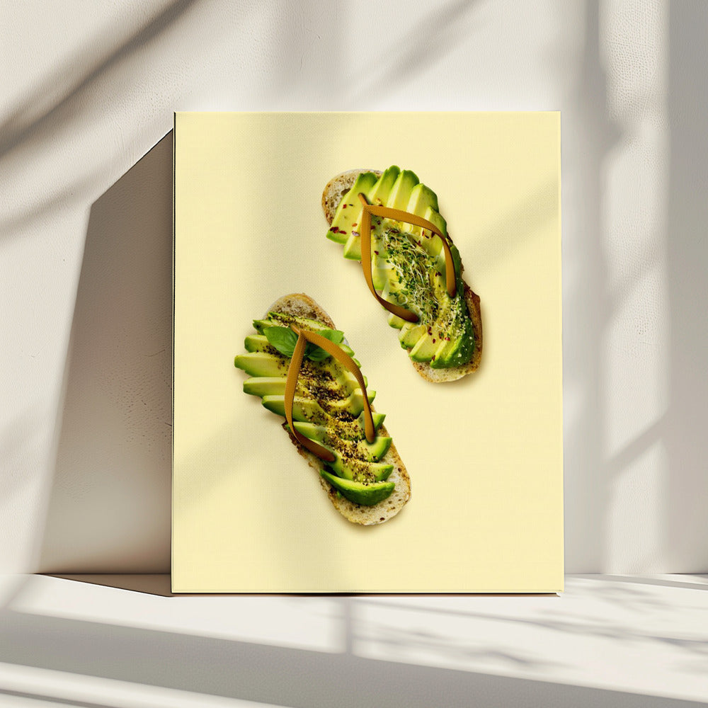 Avocado Hausschuhe | Leinwand
