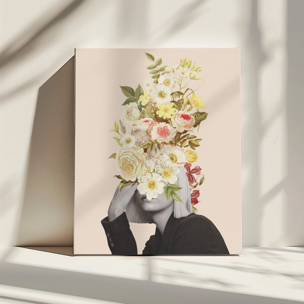 Weißer Blumenstrauß | Leinwand