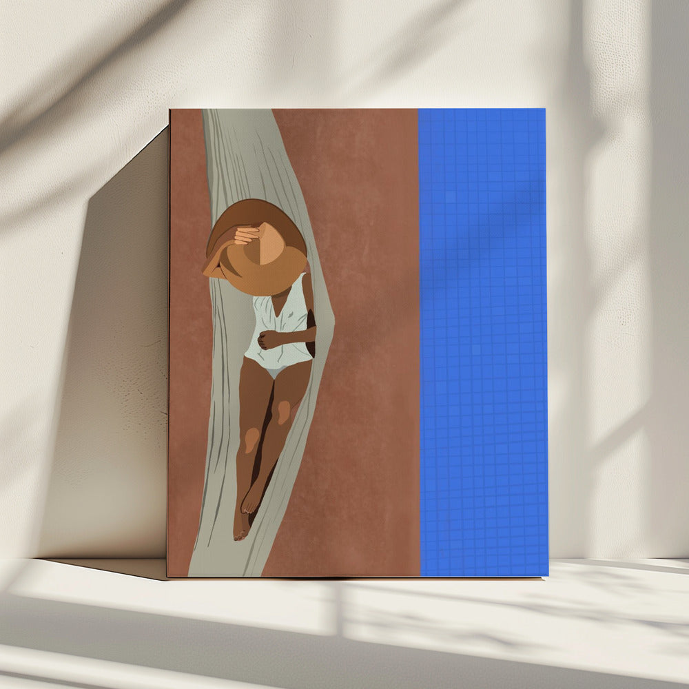 Ruhiger Poolrand | Leinwand
