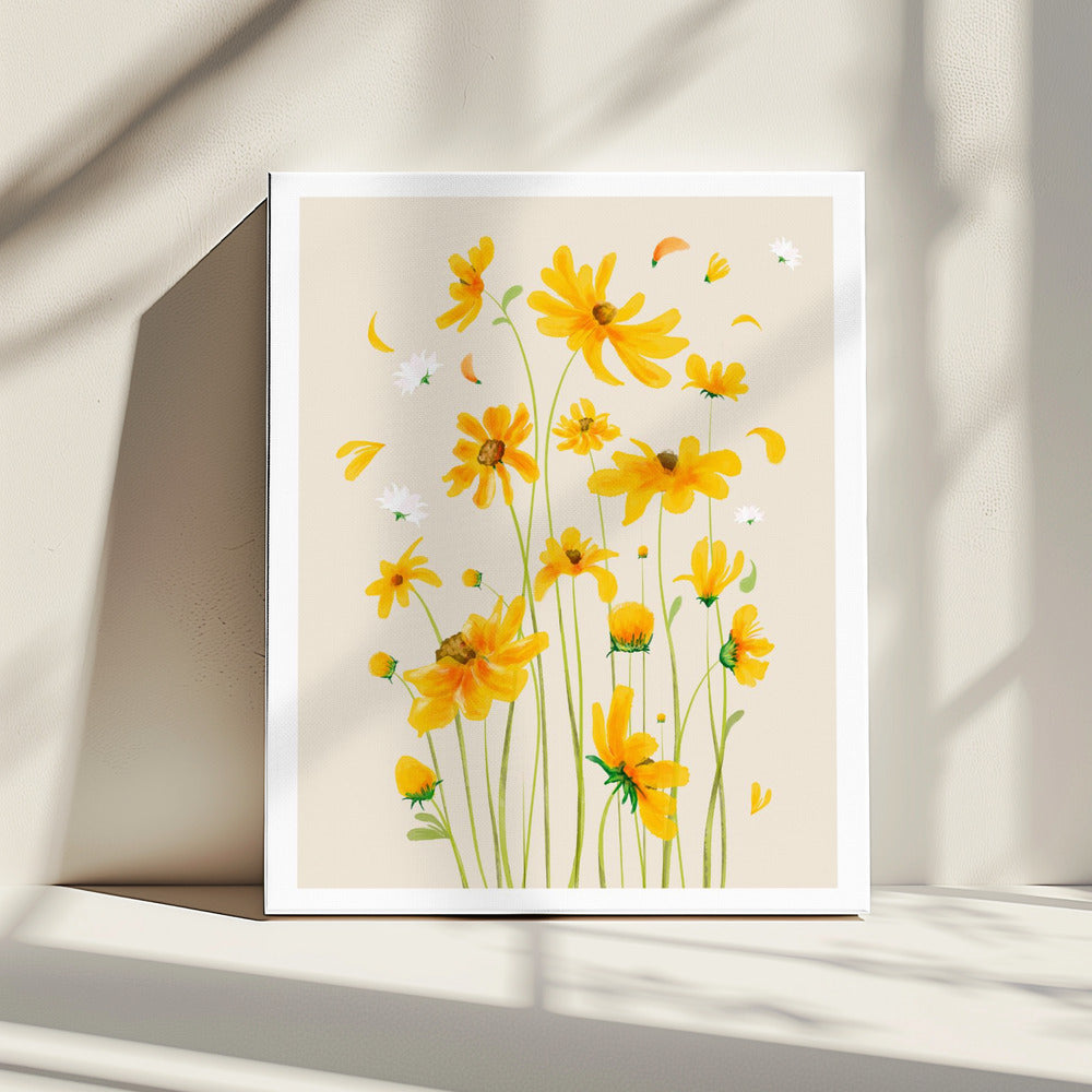 Goldene Blüten | Leinwand