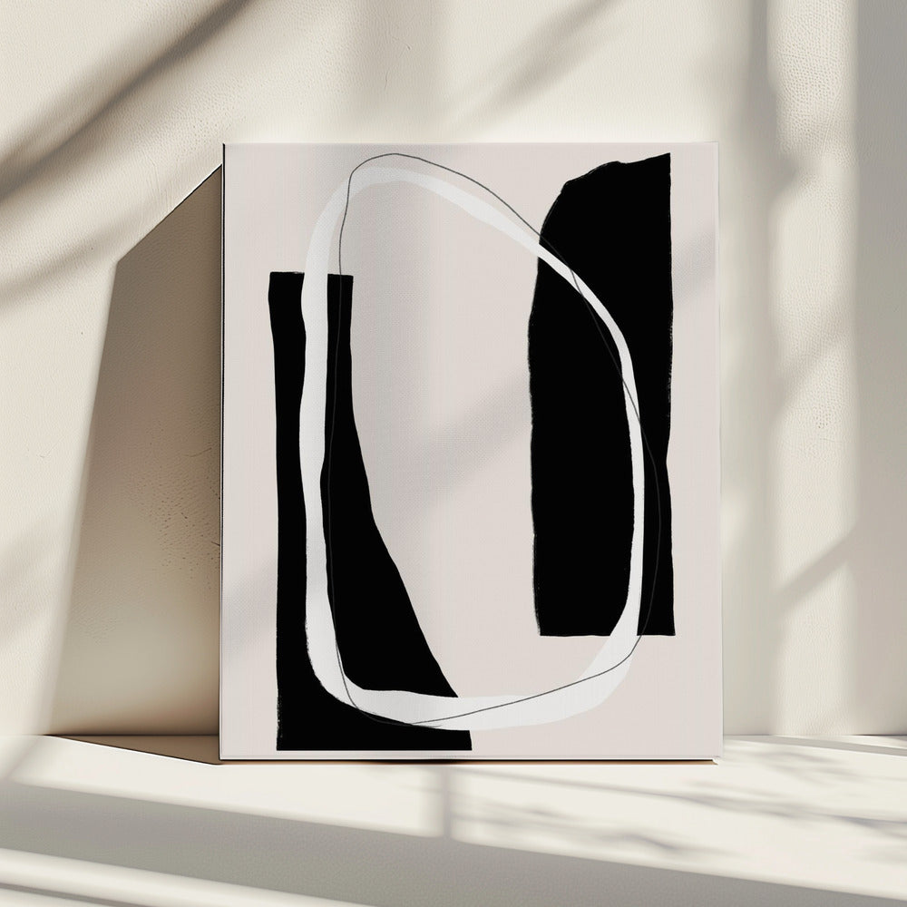 Monochrome geometrische Formen | Leinwand