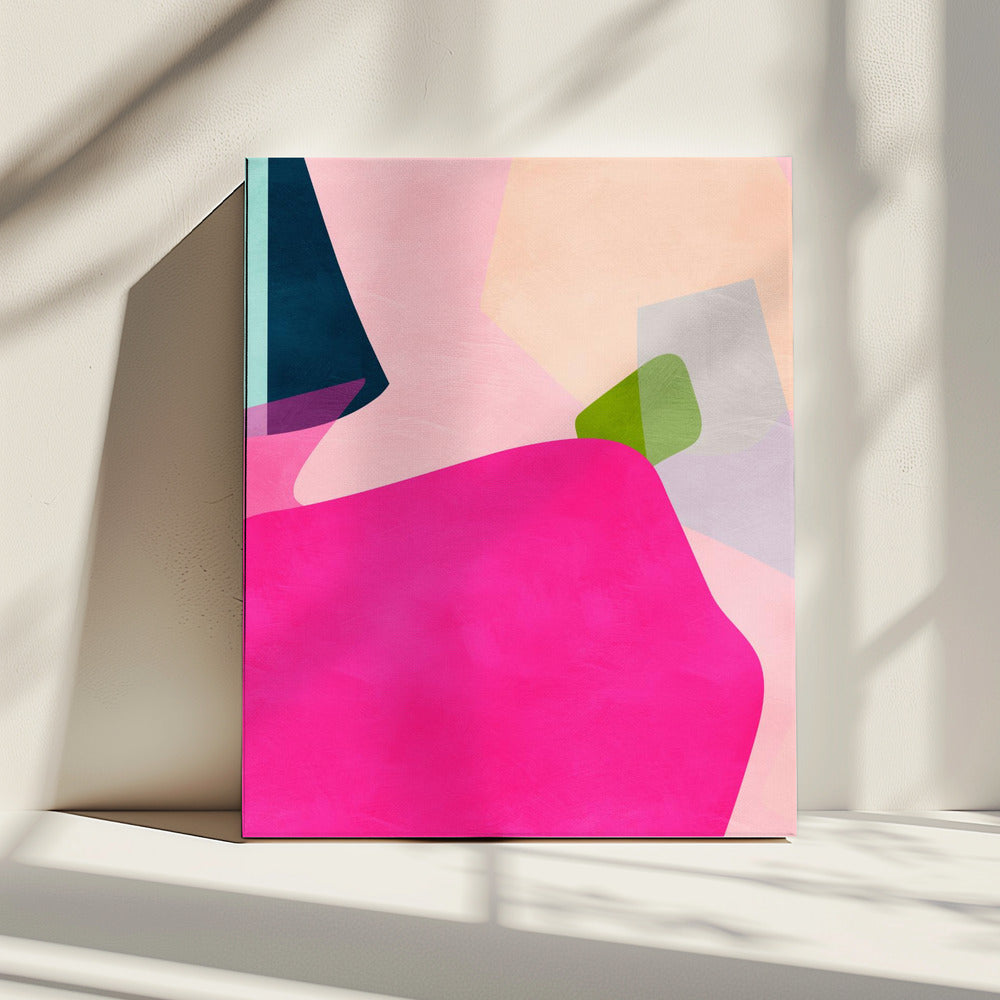 Rosa Pastellform | Leinwand