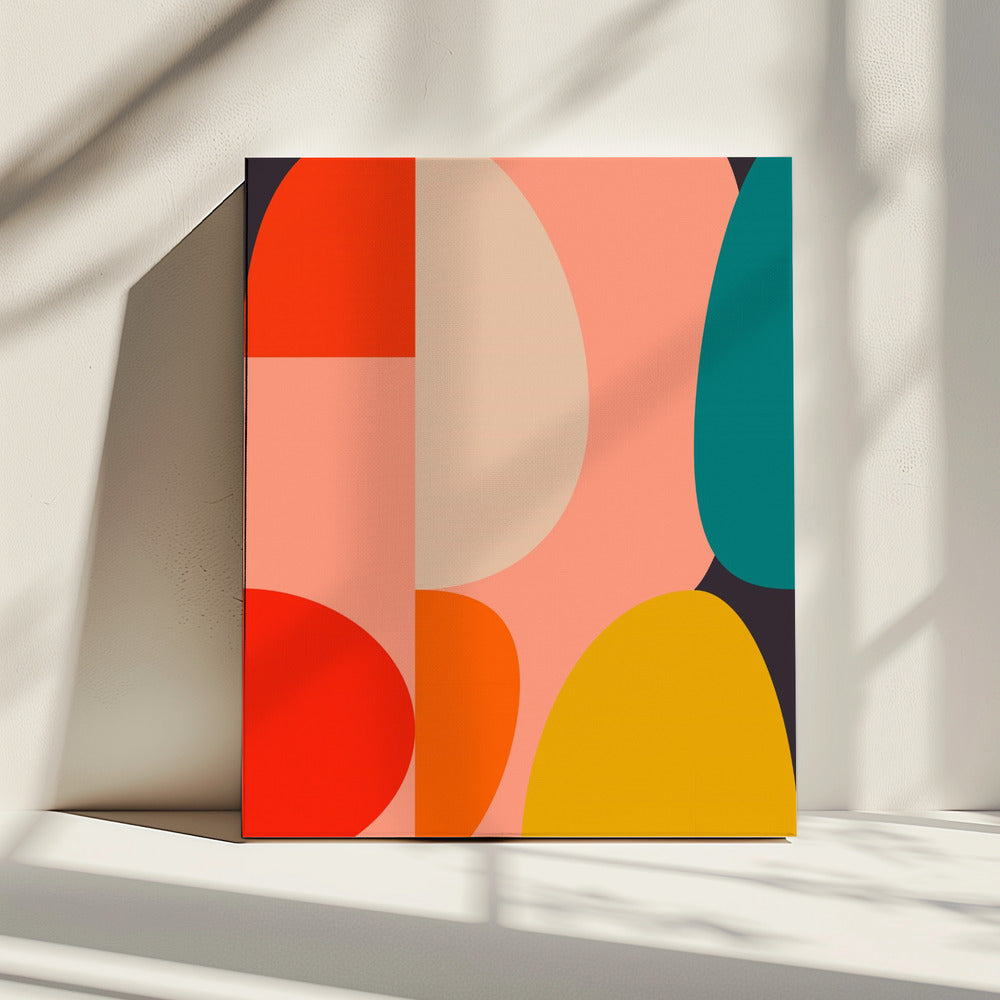 Mid Century Pastell 14 | Leinwand