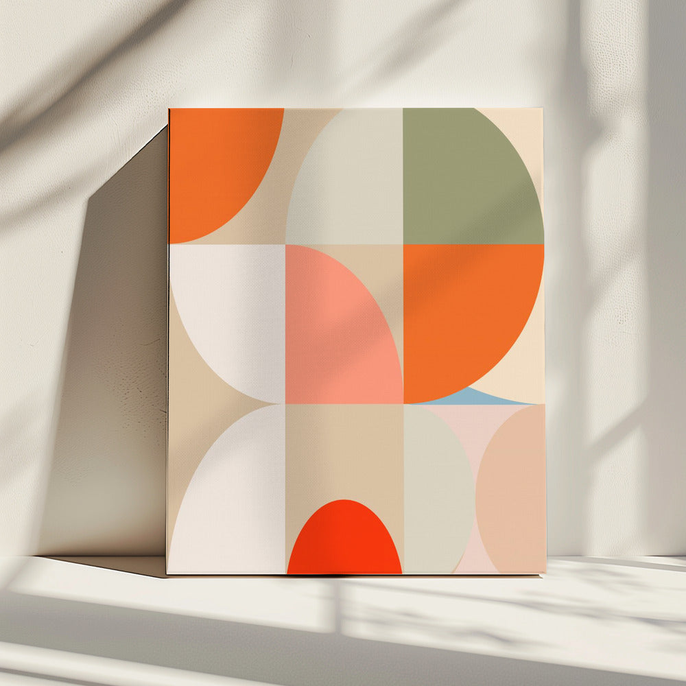 Mid Century Pastell 12 | Leinwand