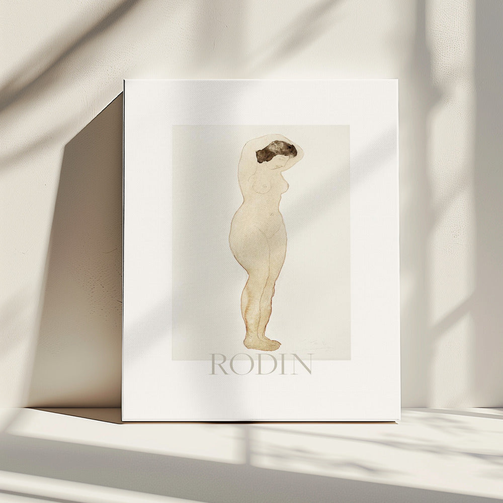 Nude, Standing With Hands On Head | Canvas