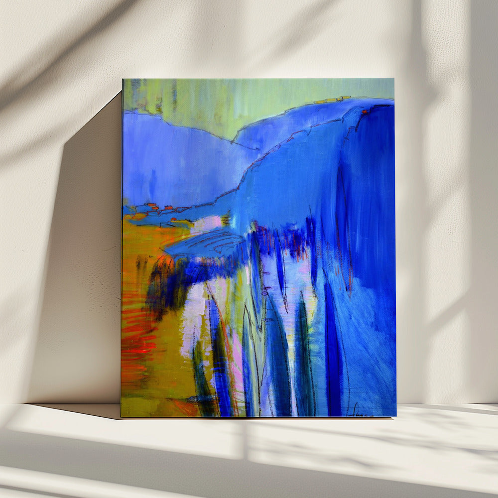 Blaue Kaskadenträume | Leinwand