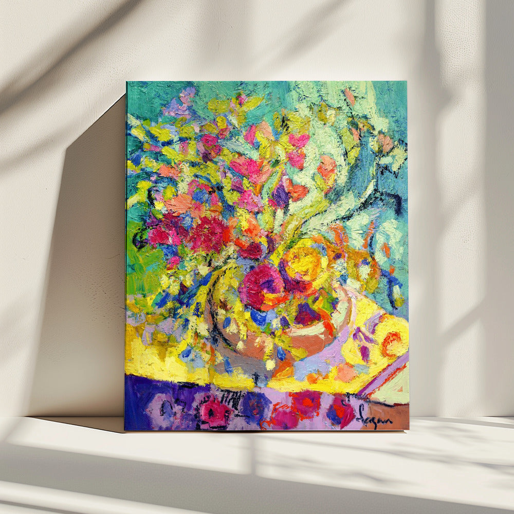 Strahlende florale Harmonie | Leinwand